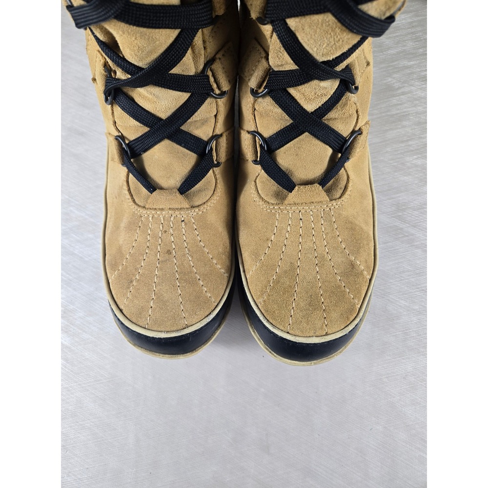 Sorel Tofino Women Tan Black Waterproof Suede Faux Fur Winter Boots SIZE 10 - Picture 3 of 16